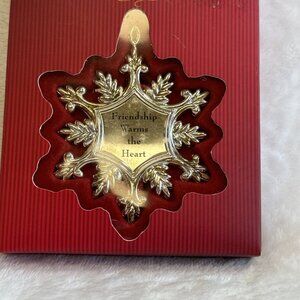 Lenox‎ Sentiment Friendship Warms The Heart Snowflake Ornament